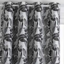 RIDEAU JACQUARD BEJUCO NOIR 140X260CM
