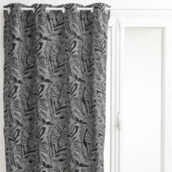 RIDEAU JACQUARD FOLHA NOIR 140X260CM
