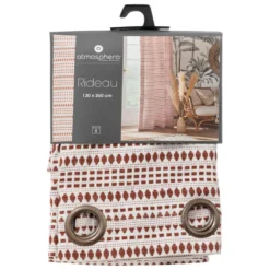 RIDEAU JACQUARD MICAH TERRACOTTA 130X260CM