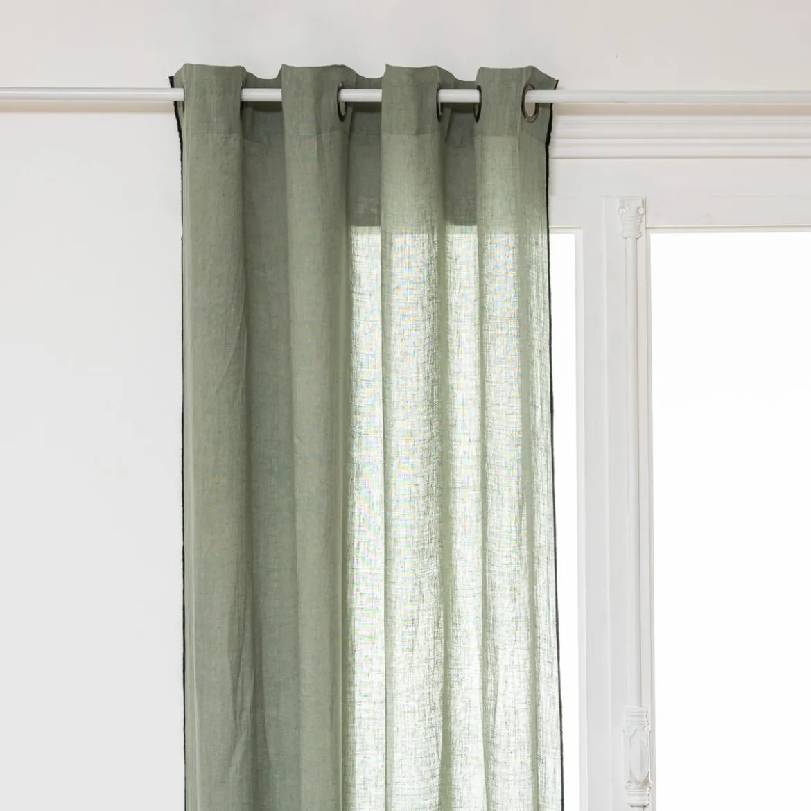 RIDEAU LIN LINAH CELADON 130X260CM