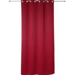 RIDEAU OCCULTANT ROUGE 135X240CM X2 PIECES