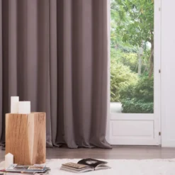 RIDEAU OCCULTANT TAUPE 135X240CM X2 PIECES