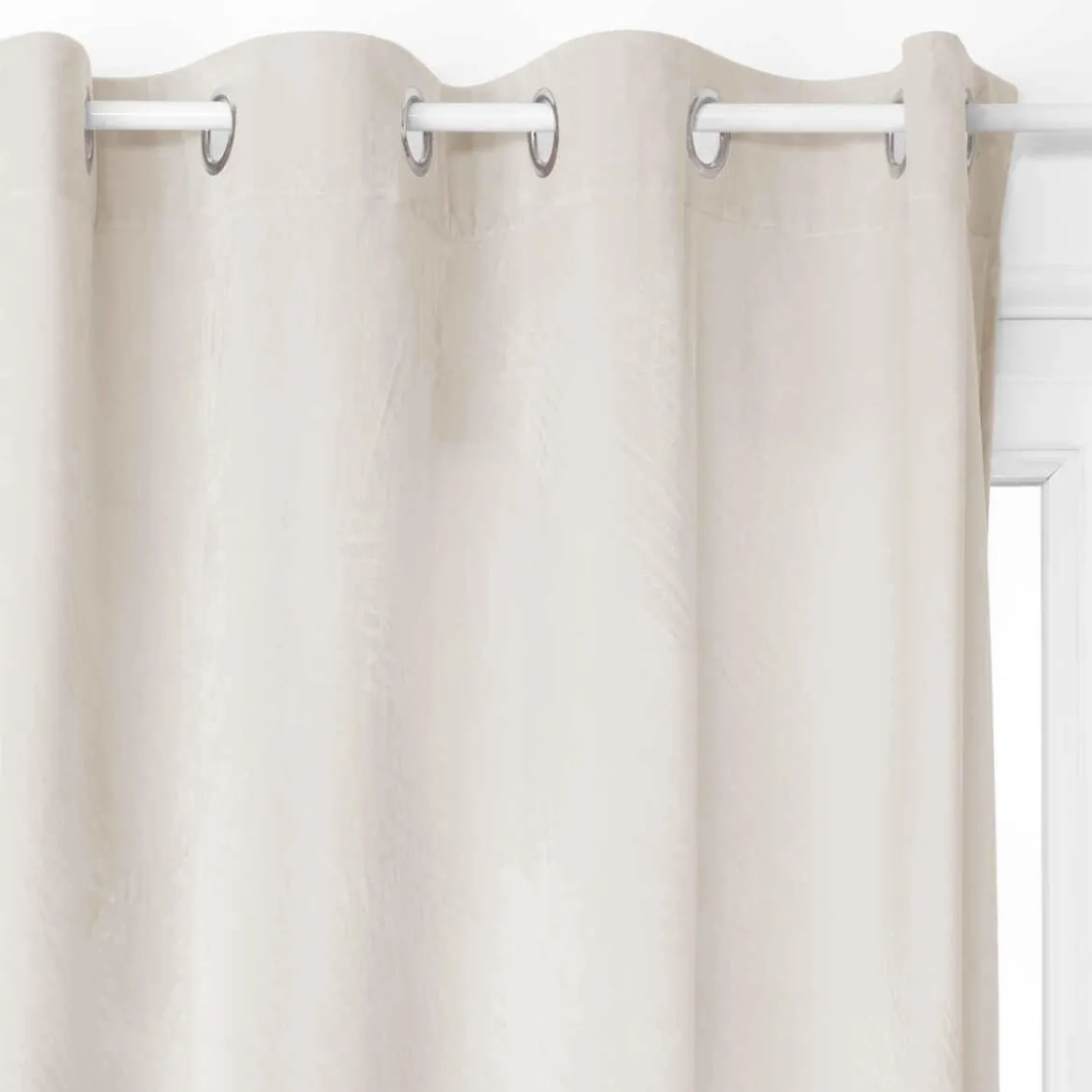 RIDEAU OCCULTANT VELOURS IVOIRE 140X260CM
