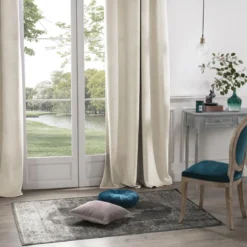 RIDEAU OCCULTANT VELOURS IVOIRE 140X260CM