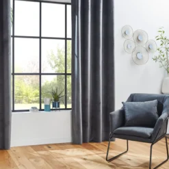 RIDEAU OCCULTANT VELOURS OTTO GRIS 140X260CM