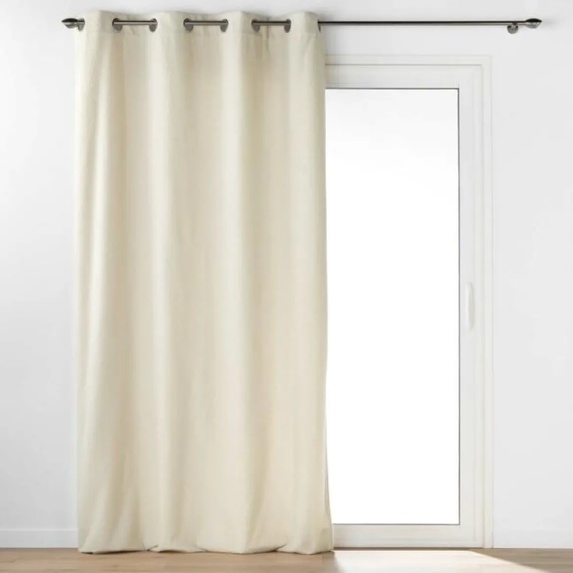 RIDEAU OEILLETS 140X240CM BOUCLETTE UNIE WOOLY NATUREL