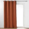 RIDEAU OEILLETS 140X240CM BOUCLETTE UNIE WOOLY TERRACOTTA