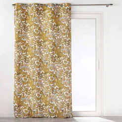 RIDEAU OEILLETS 140X240CM COTON JARDIN SECRET MIEL