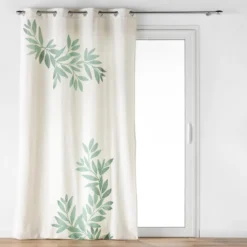 RIDEAU OEILLETS 140X260CM COTON POLYESTER IMPRIME NYMPHEA