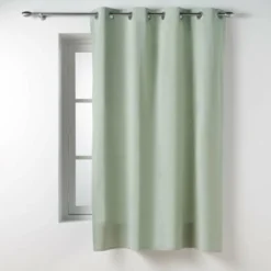 RIDEAU OEILLETS 135X180CM COTON POLYESTER TWILY SAUGE
