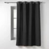 RIDEAU OEILLETS 135X180CM COTON TWILY NOIR