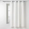RIDEAU OEILLETS 135X180CM COTON TWILY BLANC