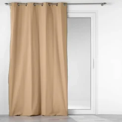RIDEAU OEILLETS 140X240CM COTON UNI MISTRALINE LIN