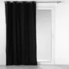 RIDEAU OEILLETS 140X240CM COTON UNI MISTRALINE NOIR