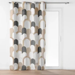 RIDEAU OEILLETS 140X240CM IMPRIME METAL DENALI