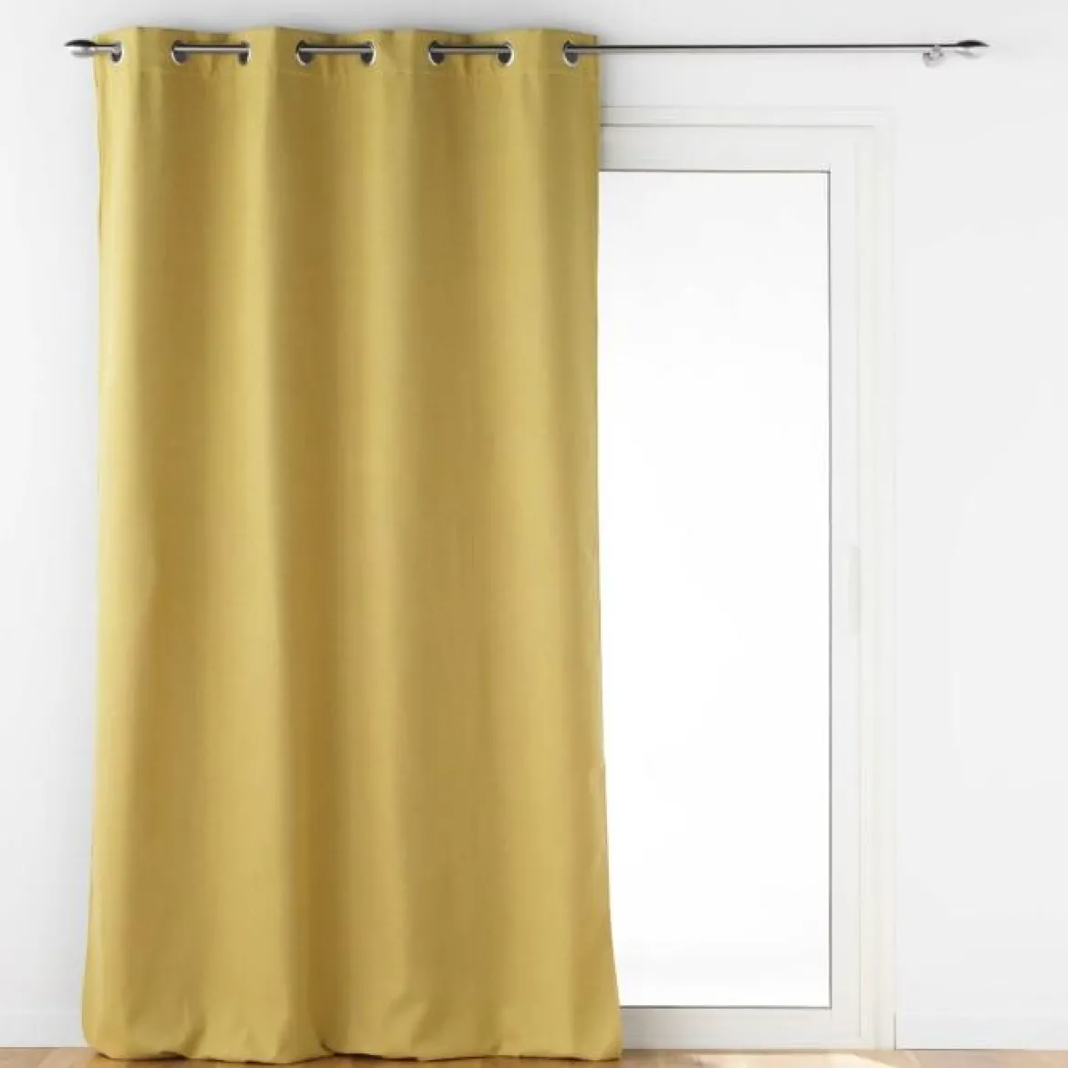 RIDEAU OEILLETS 140X260CM ISOLANT JUPITER OCRE