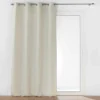 RIDEAU OEILLETS 135X260CM ISOLANT MICROFIBRE LIN