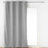 RIDEAU OEILLETS 140X260CM ISOLANT UNI JUPITER GRIS