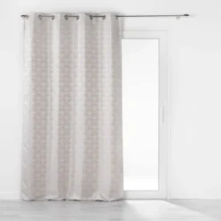 RIDEAU OEILLETS 140X260CM JACQUARD CADENCE JAUNE