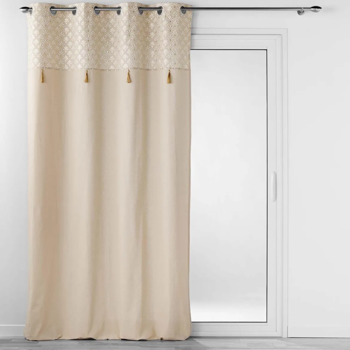 RIDEAU OEILLETS 140X240CM METALLISE RAFINA