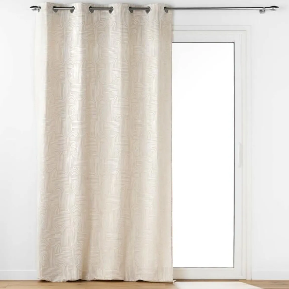 RIDEAU OEILLETS 140X240CM POLYCOTON PANDORE BLANC