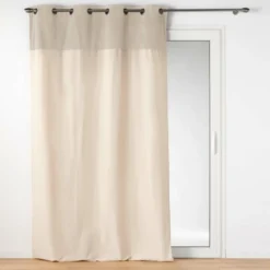 RIDEAU OEILLETS 140X240CM POLYCOTON UNI TESSA BEIGE