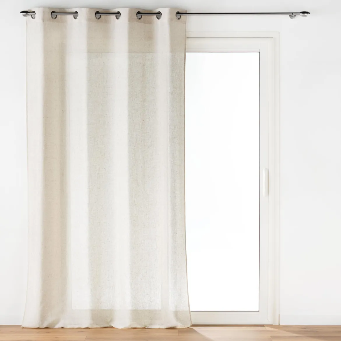 RIDEAU OEILLETS 140X240CM POLYESTER LIN UNI PAULINE