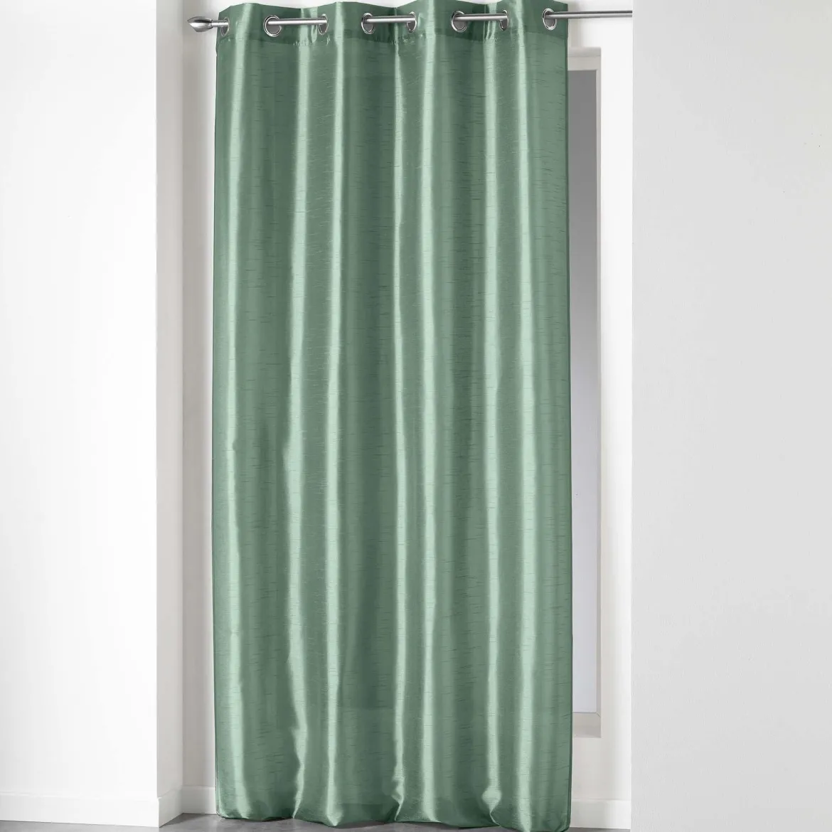 RIDEAU OEILLETS 140X240CM SHANTUNG UNI SHANA SAUGE