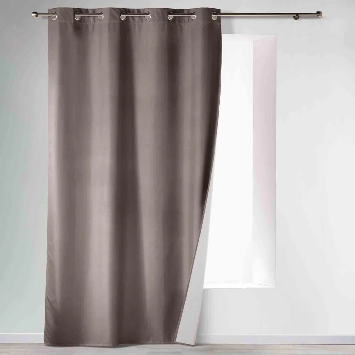 RIDEAU OEILLETS 140X260CM THERMIQUE ICEMOUNT TAUPE