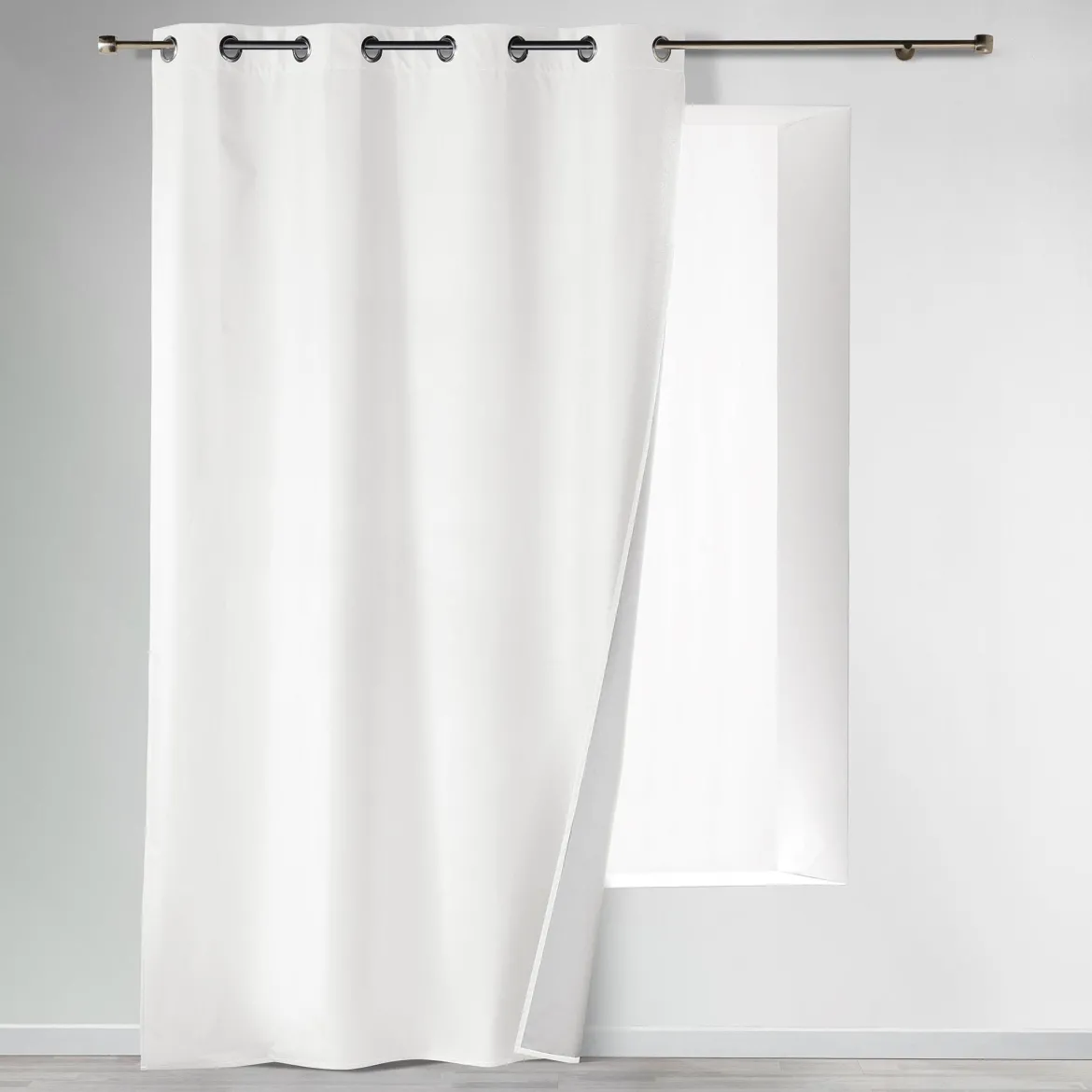 RIDEAU OEILLETS 140X260CM THERMIQUE ICEMOUNT BLANC