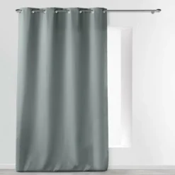 RIDEAU OEILLETS 140X280CM UNI ESSENTIEL GRIS