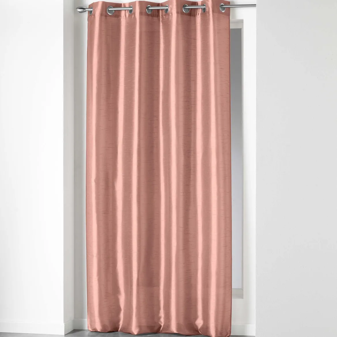 RIDEAU OEILLETS 140X240CM UNI SHANA ROSE POUDRE