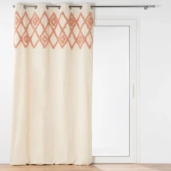 RIDEAU OEILLETS 140X240CM UNI TUFTE ATHENA MARSALA