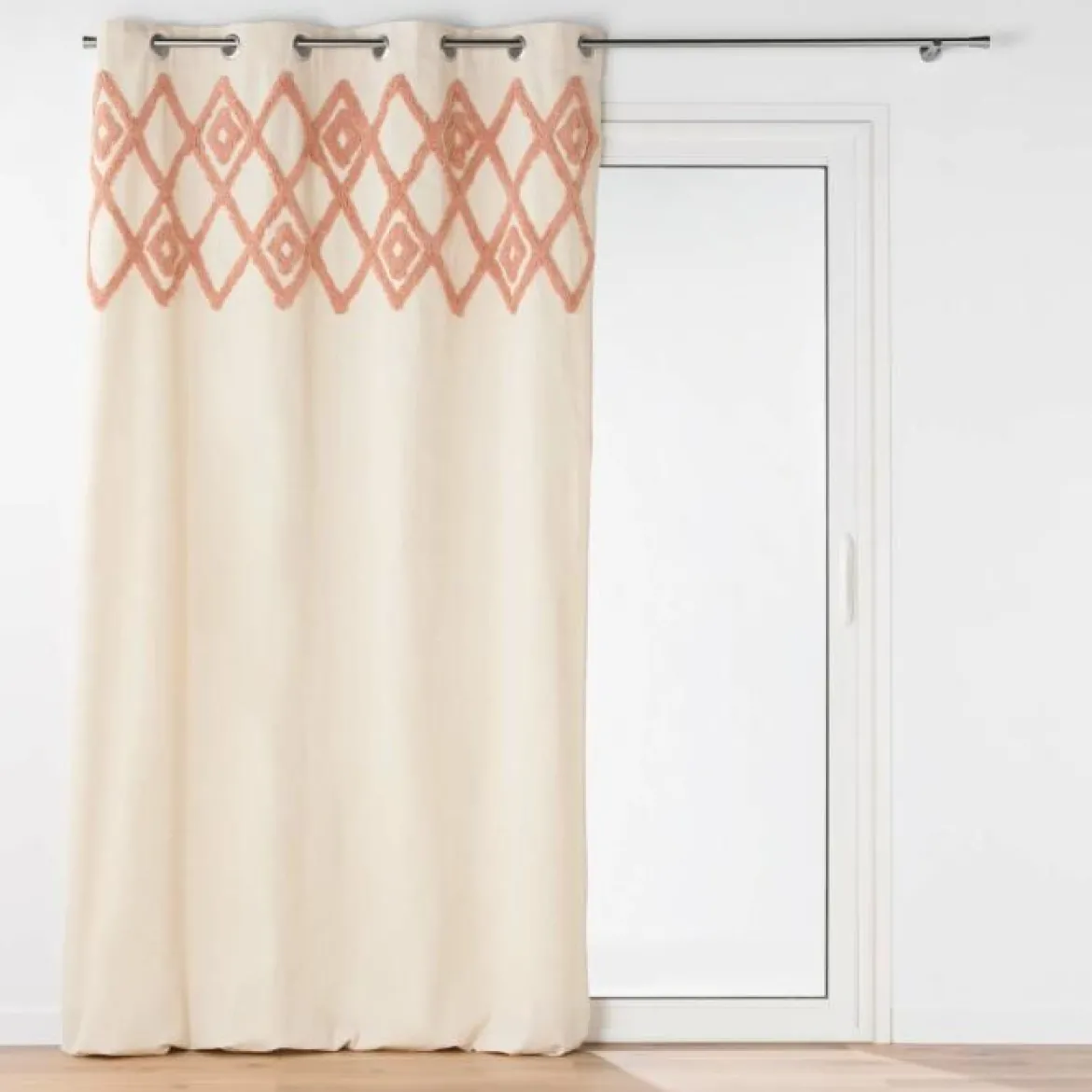 RIDEAU OEILLETS 140X240CM UNI TUFTE ATHENA MARSALA