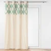 RIDEAU OEILLETS 140X240CM UNI TUFTE ATHENA SAUGE
