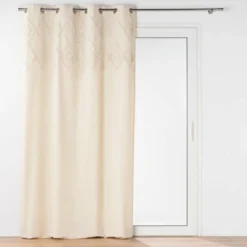 RIDEAU OEILLETS 140X240CM UNI TUFTE ATHENA NATUREL