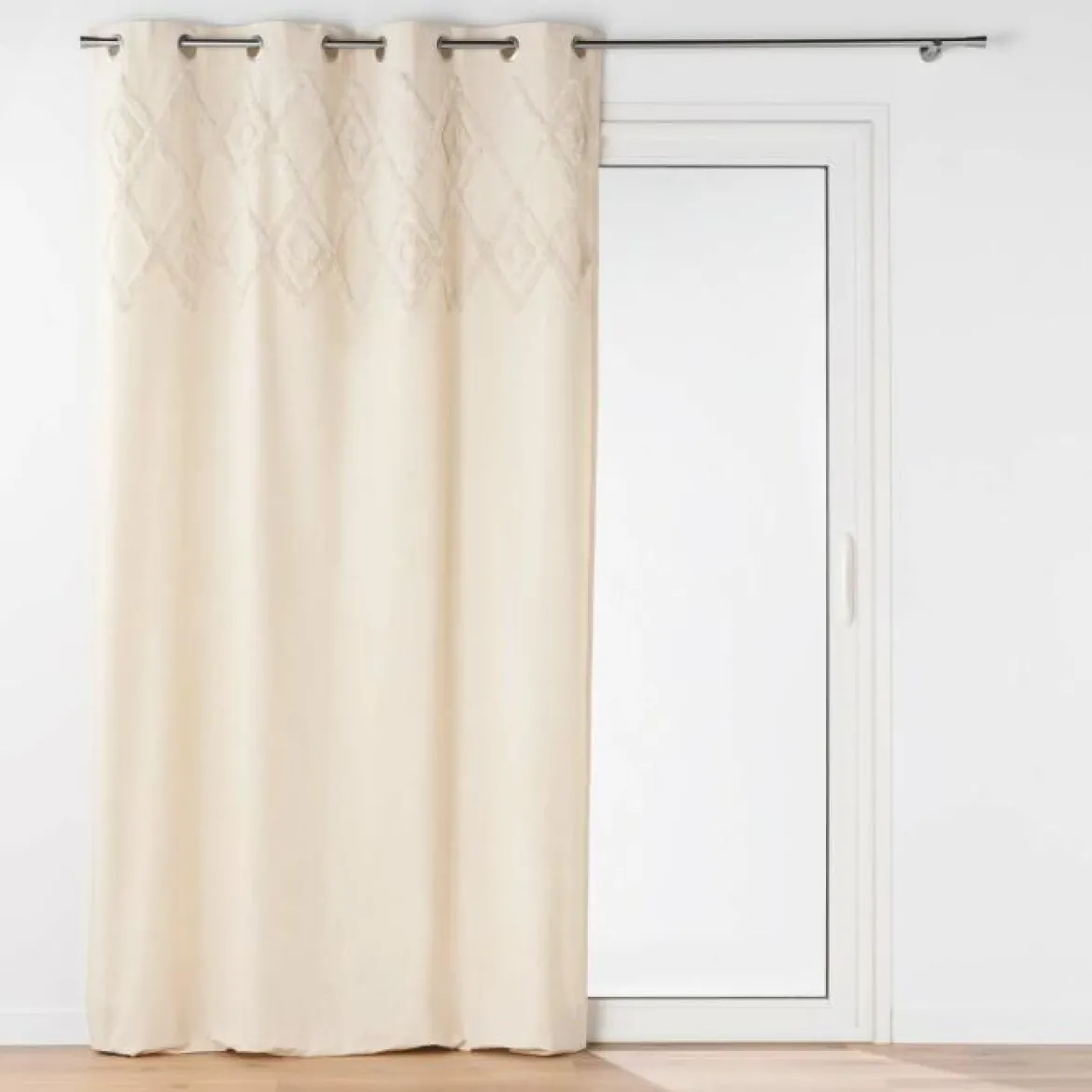 RIDEAU OEILLETS 140X240CM UNI TUFTE ATHENA NATUREL