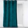RIDEAU OEILLETS 140X260CM VELOURS COTELE CASUAL PETROLE