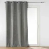 RIDEAU OEILLETS 135X260CM VELOURS UNI NOVANA ANTHRACITE