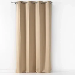 RIDEAU OEILLET 140X240CM SUEDE UNI SULTANE SABLE