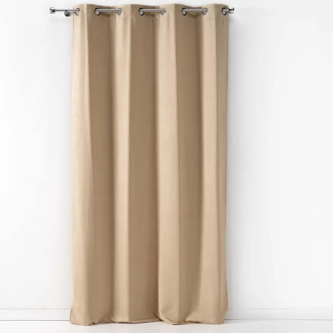 RIDEAU OEILLET 140X240CM SUEDE UNI SULTANE SABLE
