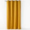 RIDEAU OEILLET 140X240CM SUEDE UNI SULTANE JAUNE