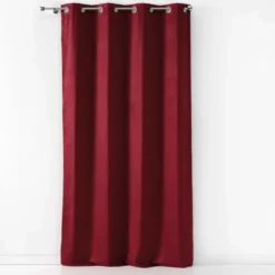 RIDEAU OEILLET 140X240CM SUEDE UNI SULTANE BORDEAUX