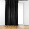 RIDEAU PASS CACHE 140X240 CM COTON UNI MISTRALINE NOIR