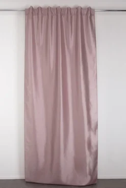 RIDEAU PEGAZE ROSE 138X300CM GALON FRONCEUR PATTE CACHEE
