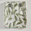 RIDEAU 140X240CM OEILLET FLORALE KAKI