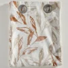 RIDEAU 140X240CM OEILLET FLORALE TERRACOTTA