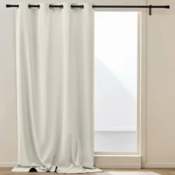 RIDEAU 140X260CM VELOURS COTELE POLAIRE MADISON NATUREL