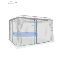 RIDEAUX MOUSTIQUAIRE BELIZE 3X3.8CM