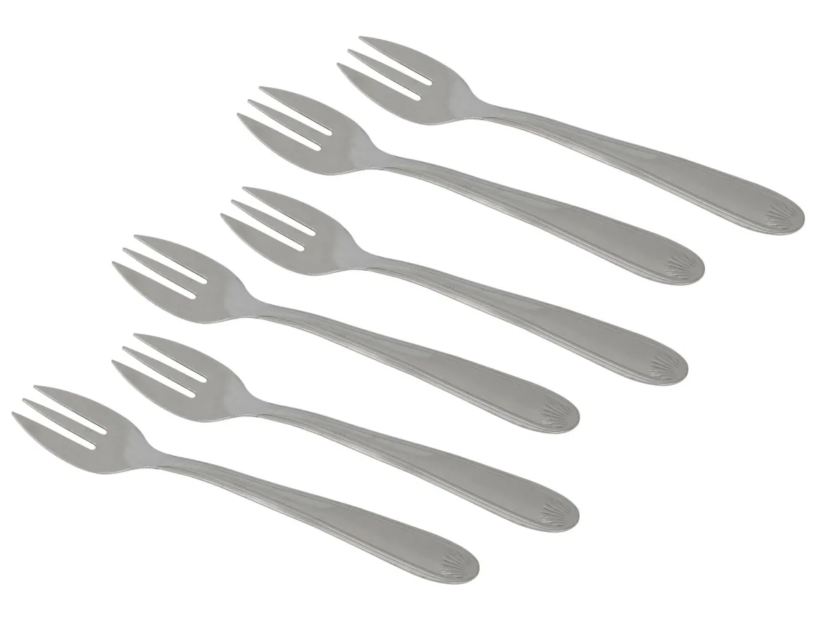 RIGA LOT 6 FOURCHETTES A HUITRE INOX